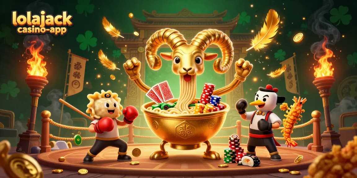 Experience the excitement of lolajack casino-app with vibrant characters, dynamic game elements, and a rich casino atmosphere.