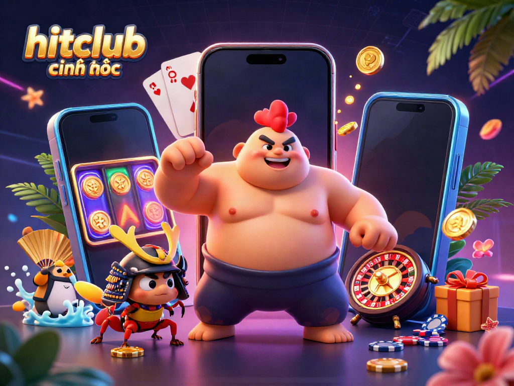 Engage in thrilling gameplay with hitclub chính thức showcased by a powerful sumo rooster