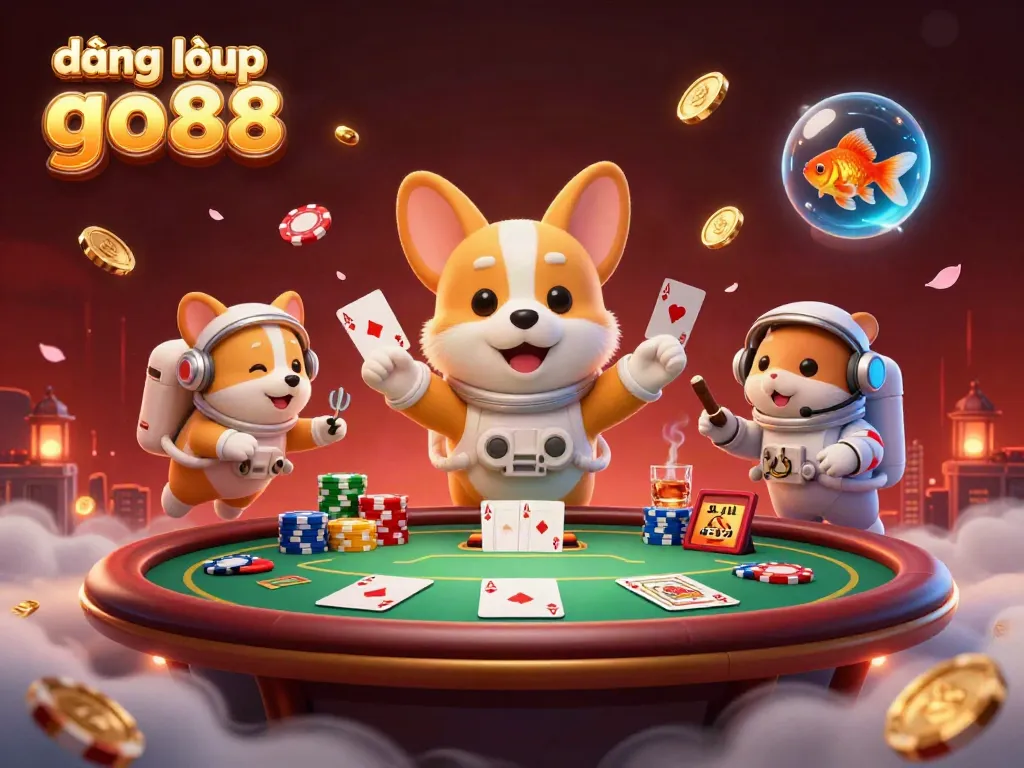 Experience the thrill of đăng nhập go88 with a dynamic space casino adventure featuring playful characters and vivid gaming elements.