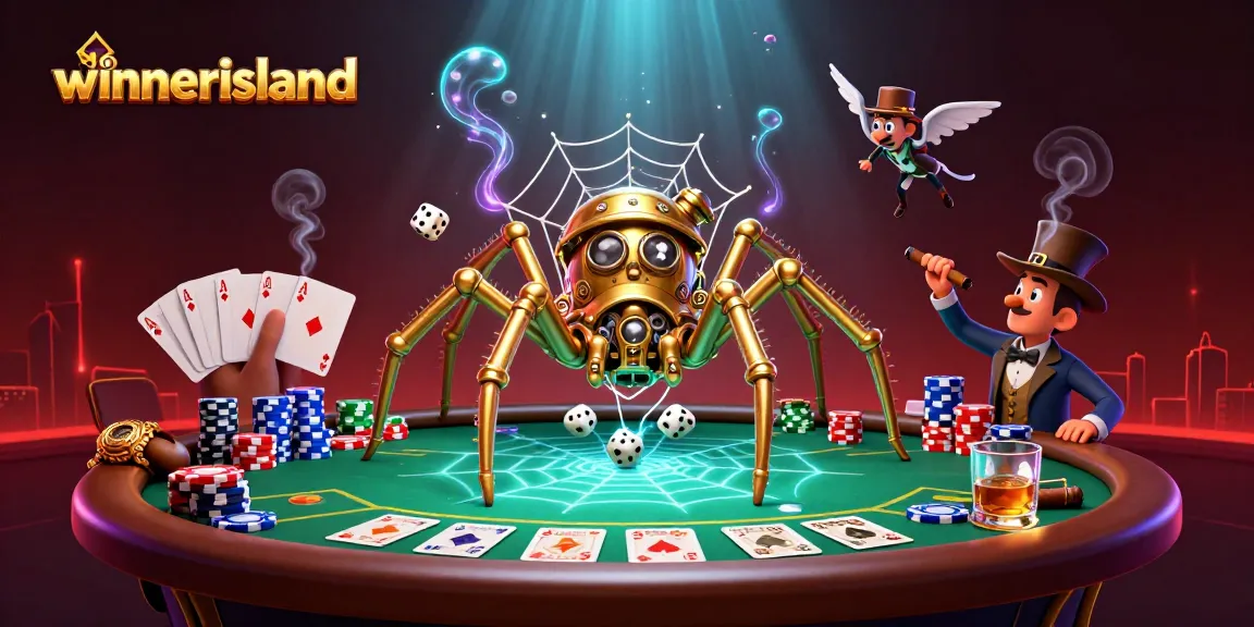 Experience the thrill of winnerisland with a poker-themed rich 3D illustration showcasing casino elements.
